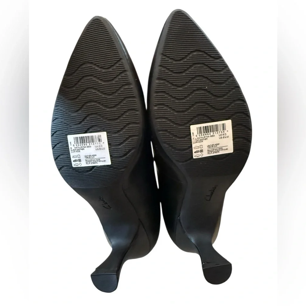 NEW without box Kataleyna Gem Clarks Collection Black Pointed Toe Heels Size 8.5